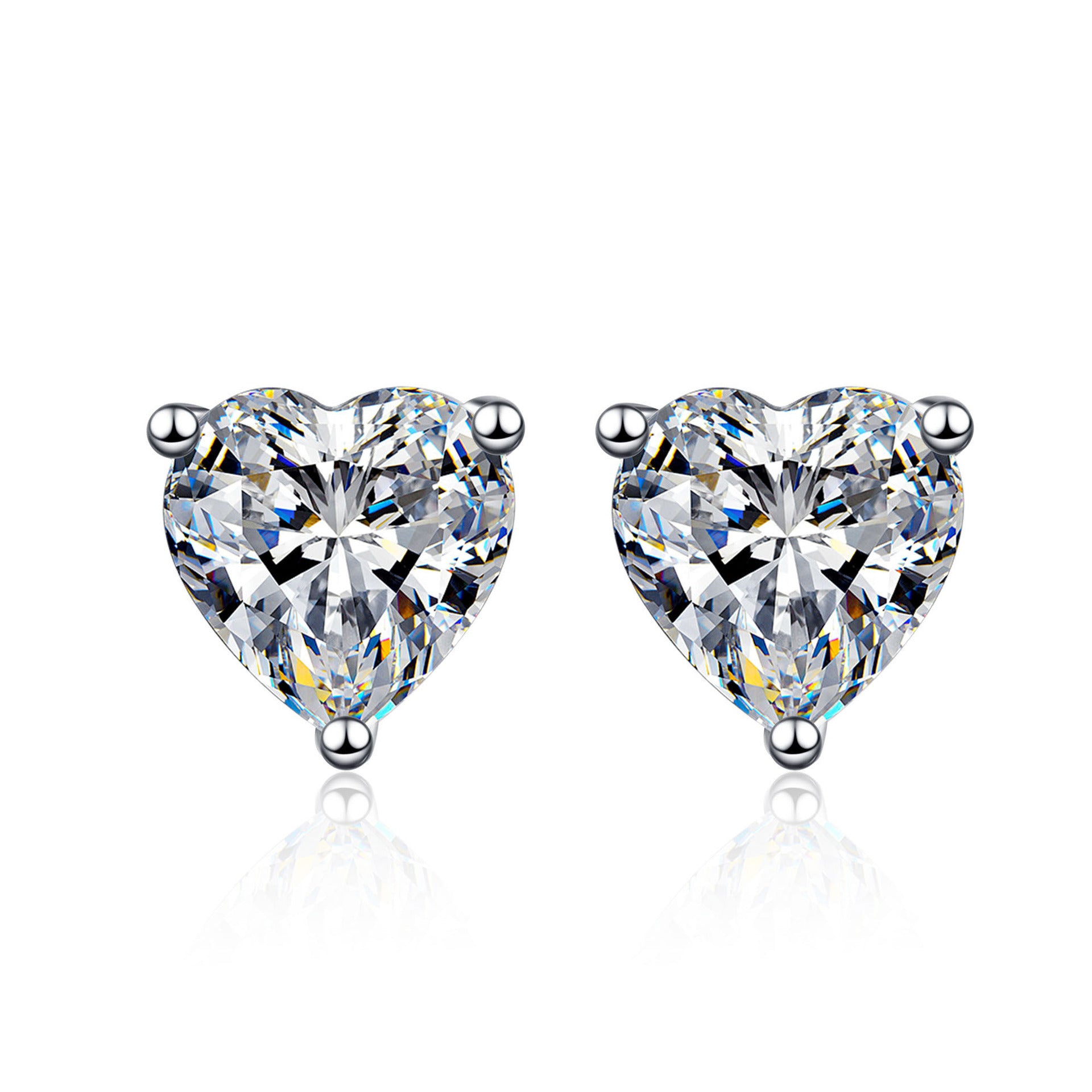 <71>Rachel Heart——Heart-shaped cut moissanite earrings