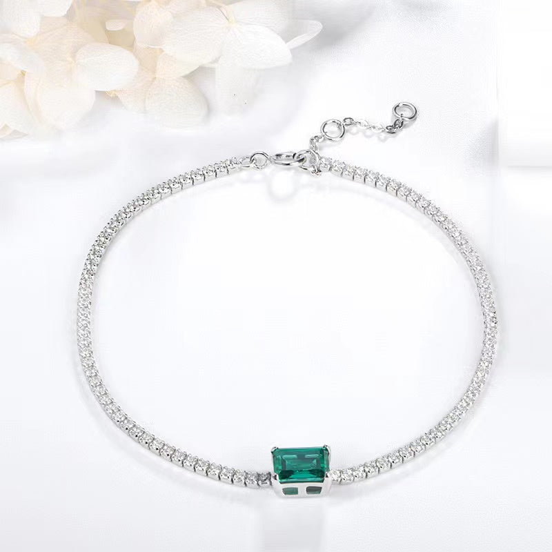 <81>Genevieve —— Cultivated emerald  Bracelet