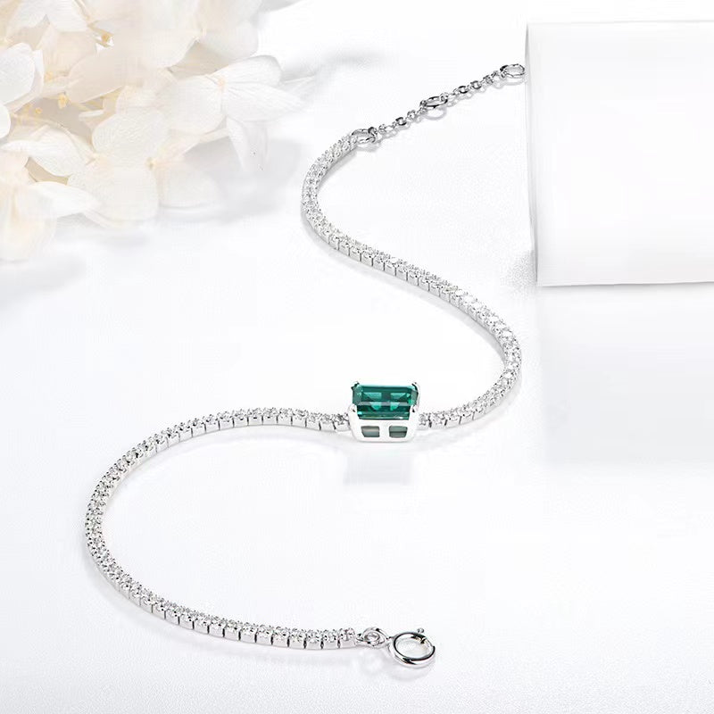 <81>Genevieve —— Cultivated emerald  Bracelet