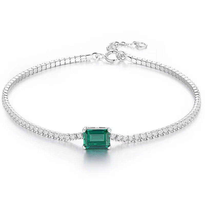 <81>Genevieve —— Cultivated emerald  Bracelet