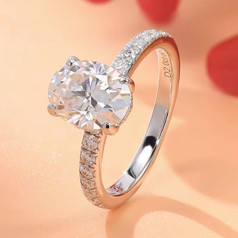 <49> Perfume —— Oval shape moissanite ring