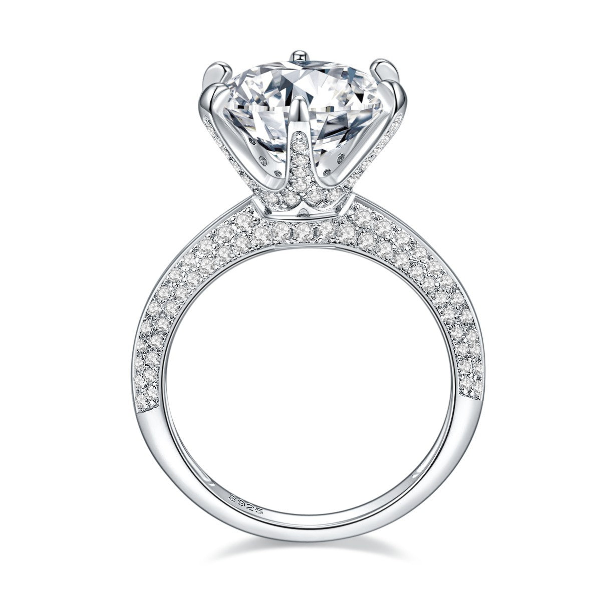 <63>Infinite Splendor——Round  Moissanite ring and the whole Moissanit