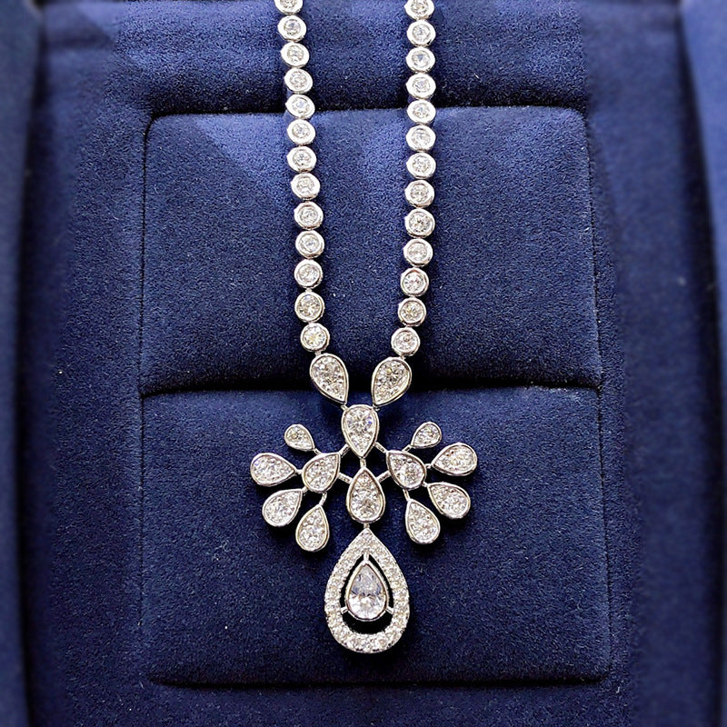 <65> Nora —— Pear moissanite earrings and necklace