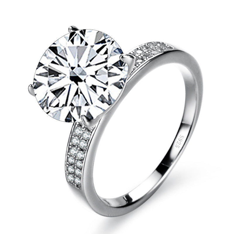 <66>Poppy —— Round Moissanite ring and Selectable colors