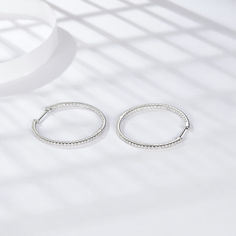 <68>Isla——hoop moissanite earrings