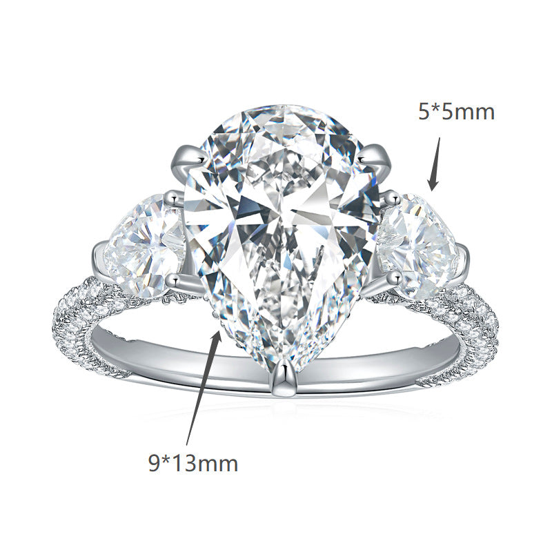 <34>ballet set —— Pear Moissanite ring and the whole Moissanit